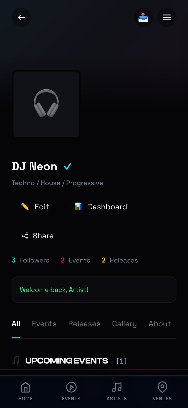 Artist Public Profile