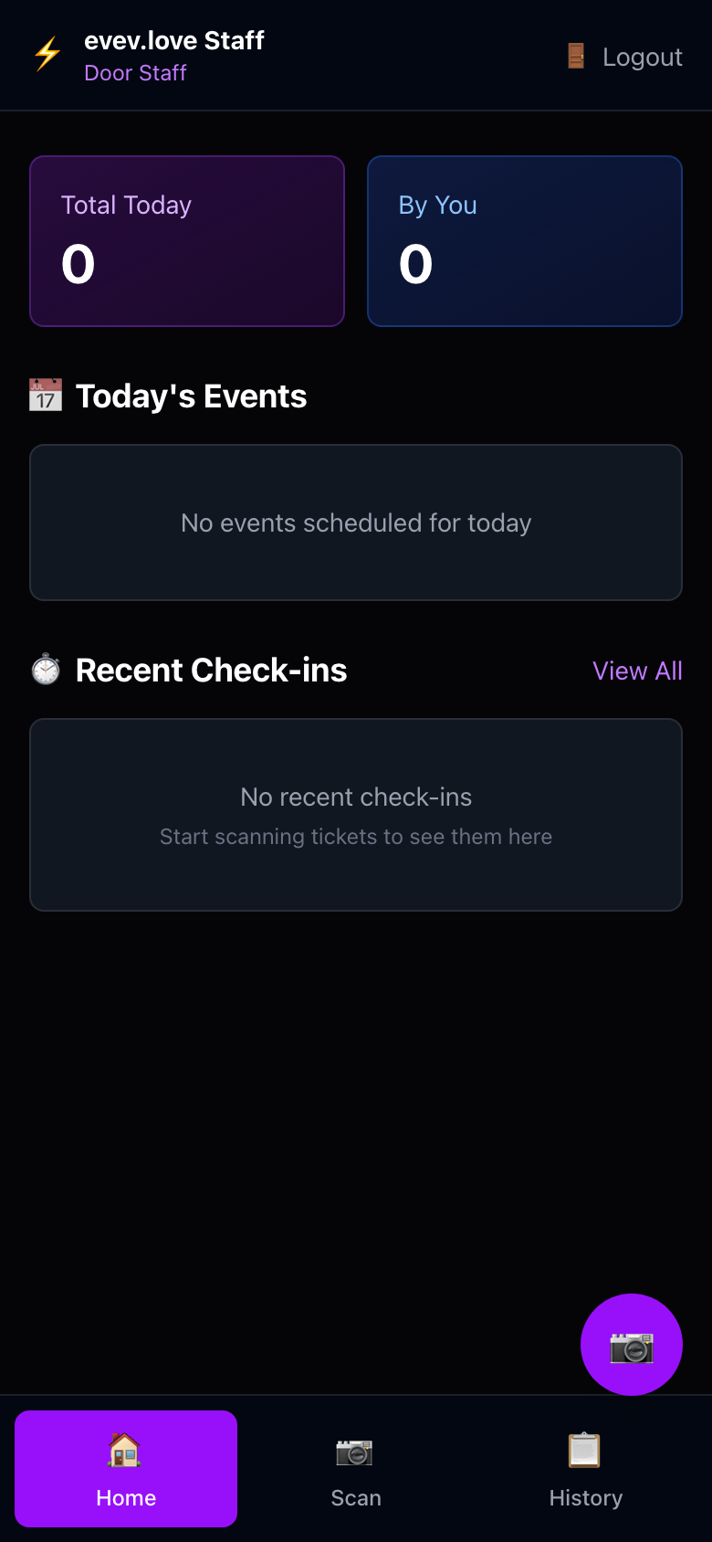 Check-In Dashboard